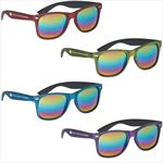 GH6215 Woodtone Mirrored Malibu Sunglasses With Custom Imprint